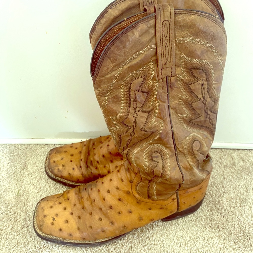 Dan Post ostrich cowboy boots